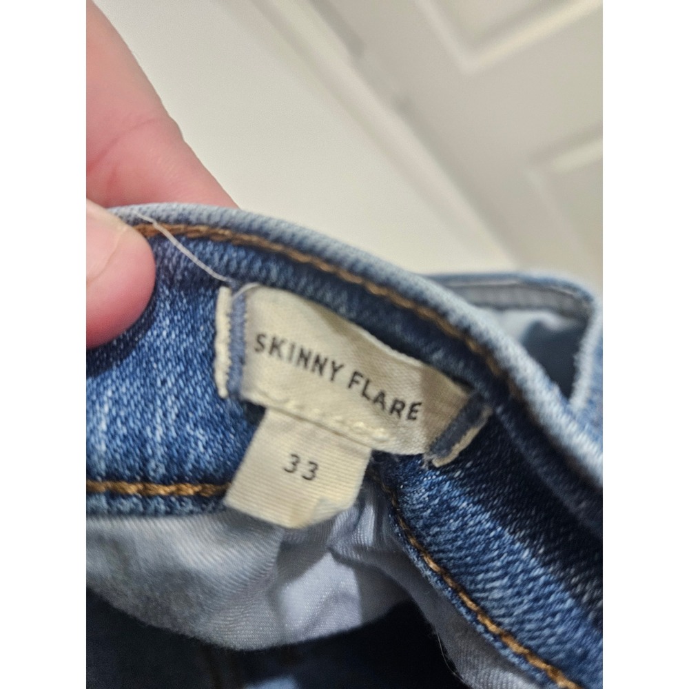 Madewell Skinny Flare‎ Jeans Blue Medium Wash High Rise Denim Size 33 - Picture 3 of 8